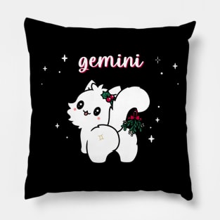 Gemini Persian Cat Christmas Holiday Pillow