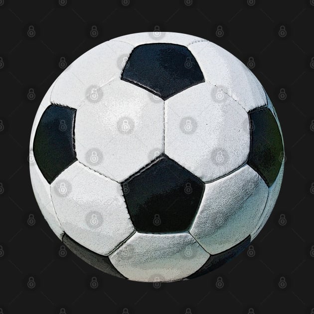 Vintage soccer ball white by MiRaFoto