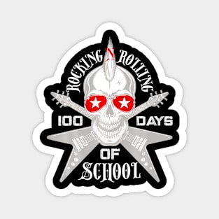 Rocking N Rolling 100 Days Of School Teacher Kids Rock Music Magnet