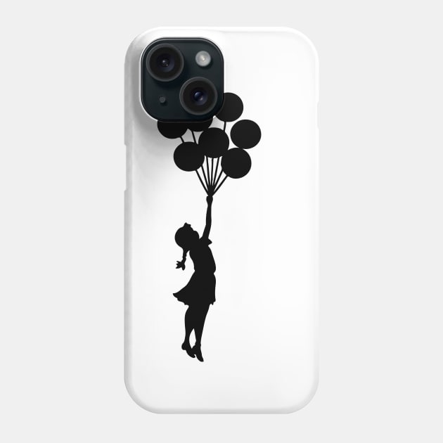 BANKSY Flying Balloon Girl Phone Case by inkstyl