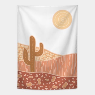 Abstract desert landscape - Brown Version Tapestry