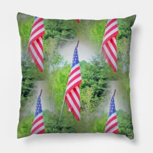 Pattern of the American Flag Pillow