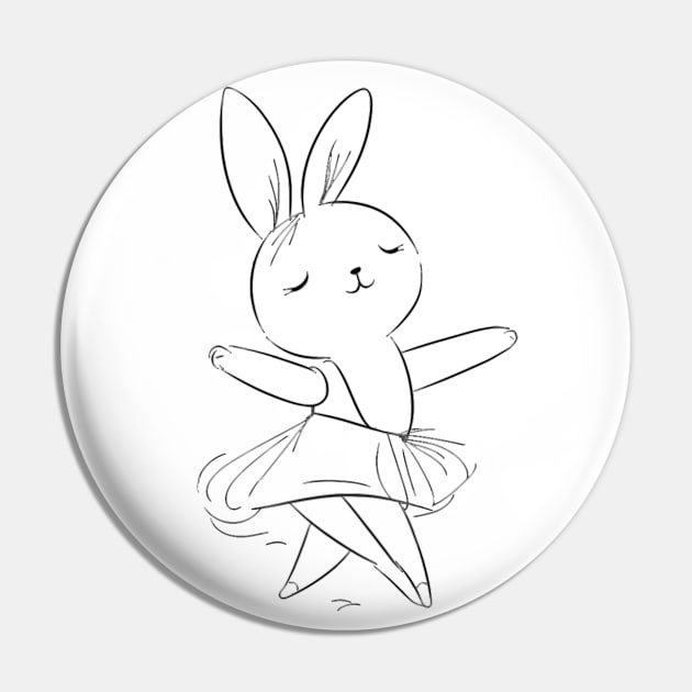 Little ballerina, dancing rabbit Pin by NATLEX