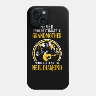 Never Underestimate Grandmother Listens To Diamond Phone Case