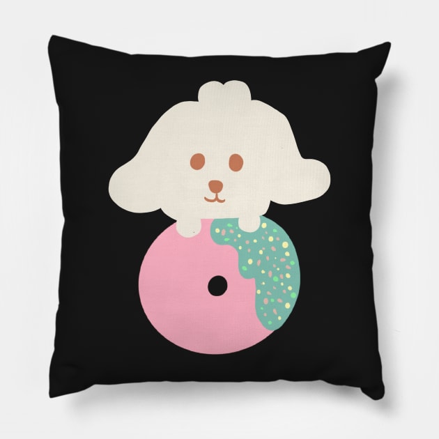 Puppy Donut Pillow by PatternbyNOK