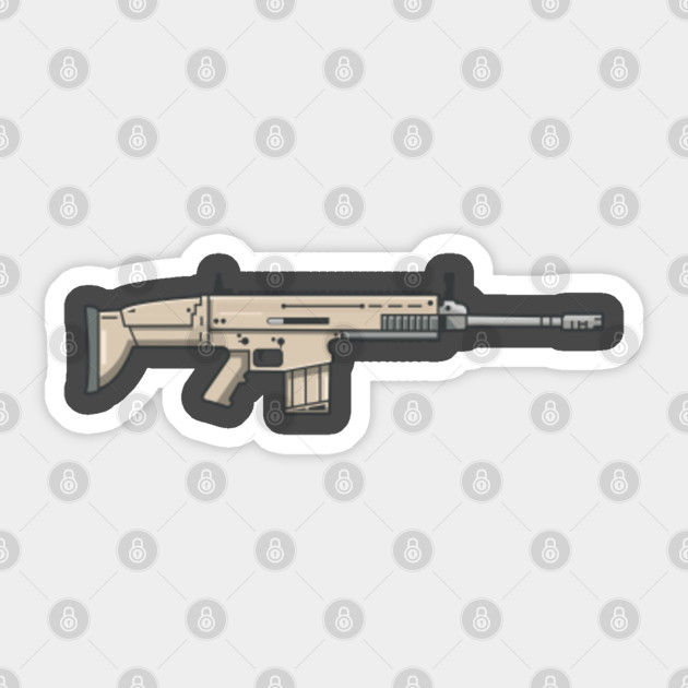 Scar L Gun Graphic Pubg Sticker Teepublic