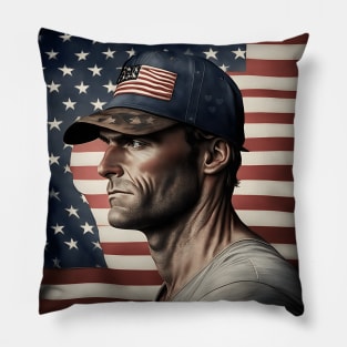 [AI Art] Proud American man Pillow