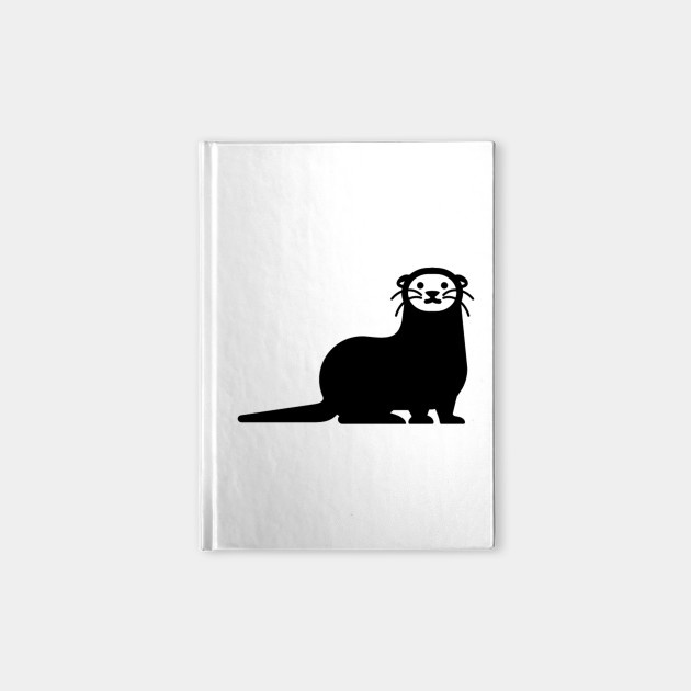Otter Animal Icon Emoticon Silhouette Otter Notebook Teepublic Au