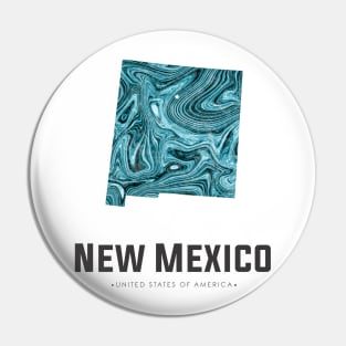 New Mexico state map abstract blue Pin