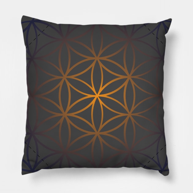 Sacred Geometry Flower of Life Pillow by tatadonets