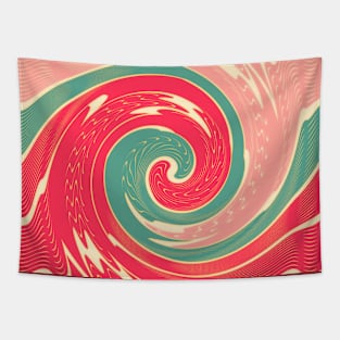 Big red wave Tapestry