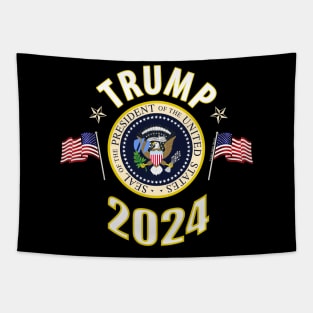 Trump 2024 Presidential Seal Design Tapestry