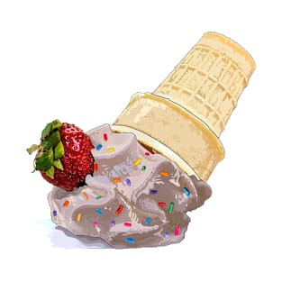 Melted ice-cream (chocolate, strawberry & sprinkles) T-Shirt