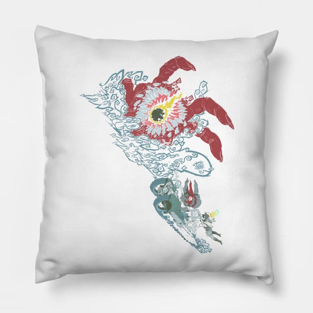 motorcity Cthulhu vs the Balor Pillow by tinbott