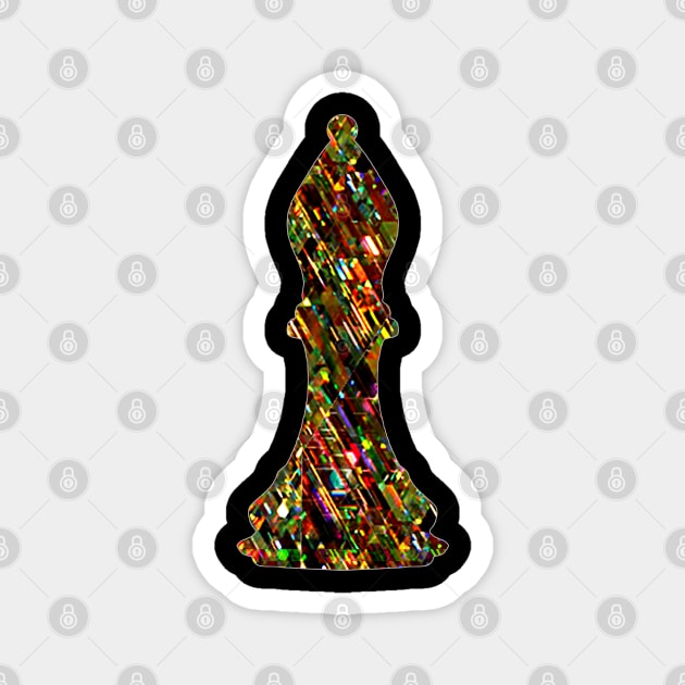 Chess Piece - The Bishop 2 Magnet by The Black Panther