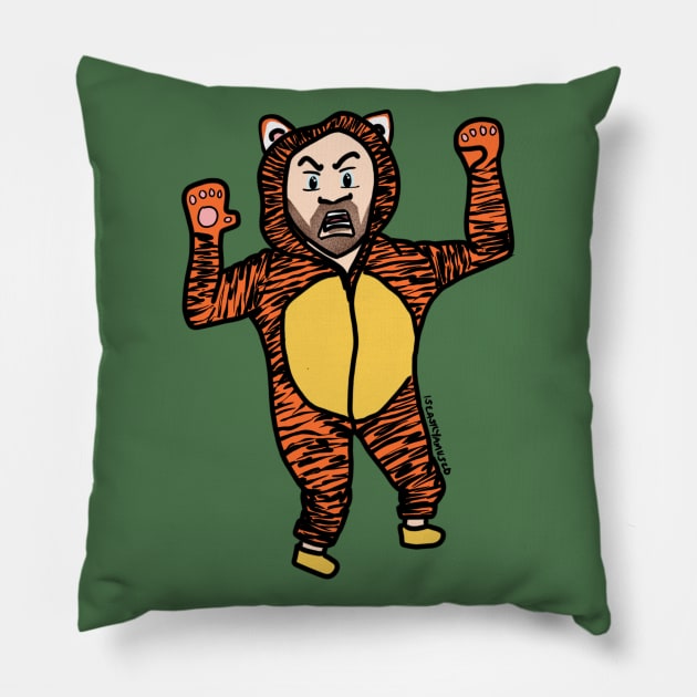 Tom Hardy - CBeeBies Tiger in the Garden Pillow by iseasilyamused