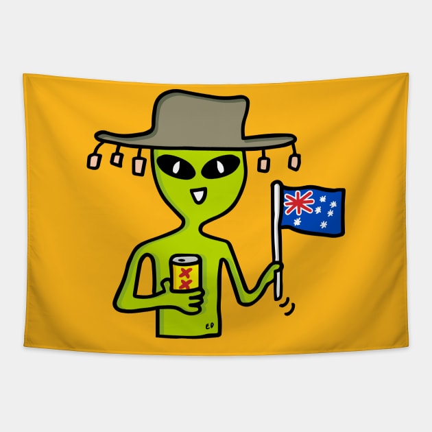 Australia Day Tapestry by Happy Sketchy