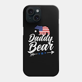 Daddy Bear Patriotic Flag Matching 4th Of July Phone Case