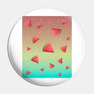 Watermelon slices pattern illustration Pin