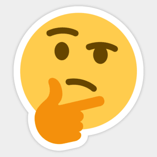 Thinking Meme Emoji Sticker for Sale by starwarsdaily