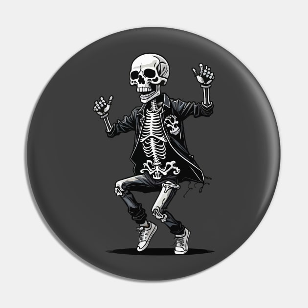 Dancing Skeleton Pin by DeathAnarchy