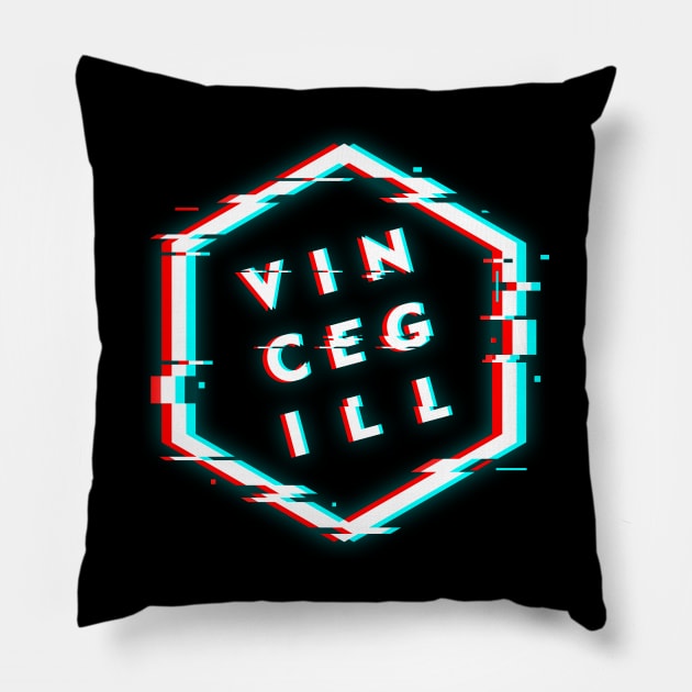 VINCE GILL POLYGON GLITCH Pillow by BELLASOUND