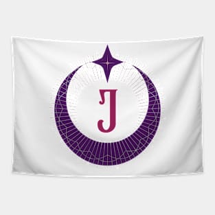 J - Moon Monogram Tapestry