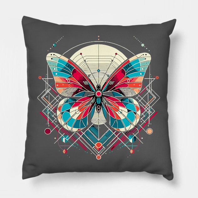 Abstract Animal Butterfly 4 Pillow by sapphire seaside studio