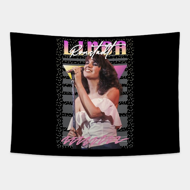 Linda Ronstadt Retro Aesthetic Fan Art Tapestry by Madesu Art