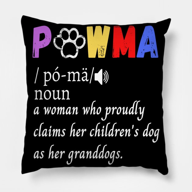Pawma definition cute dog woman Pillow by JustBeSatisfied