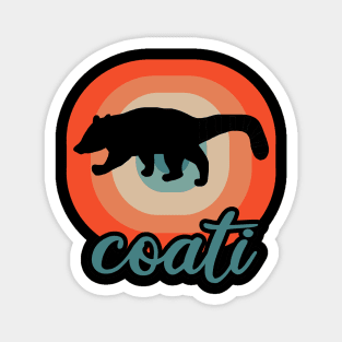 American coati animal motif illustration fan Magnet