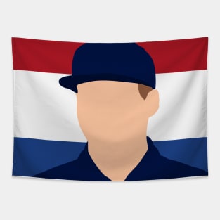Max Verstappen Face Art - Flag Edition Tapestry