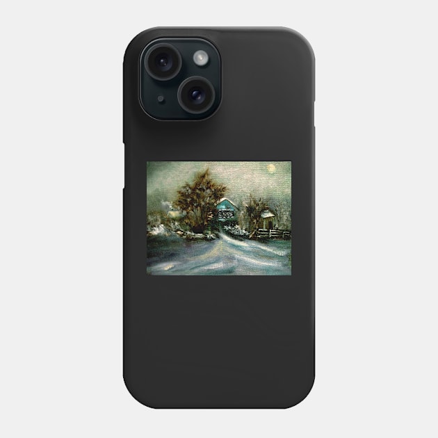 Snow-Lit Midnight Phone Case by mvanzant