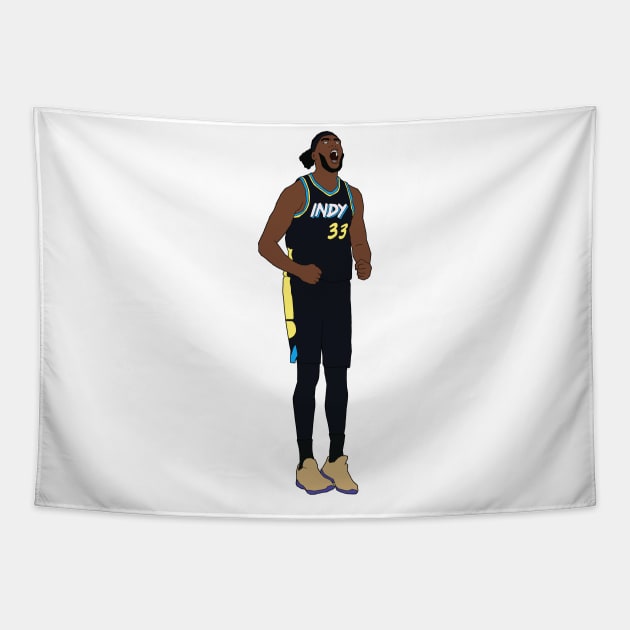 Myles Turner Hyped Minimal Tapestry by whelmd