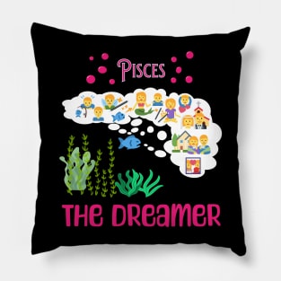 The characters of the zodiac: Pisces Pillow