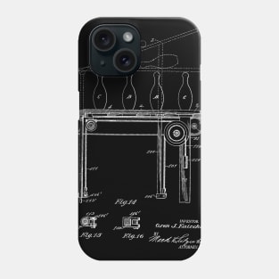 Automatic Bowling Machine Vintage Patent Drawing Phone Case