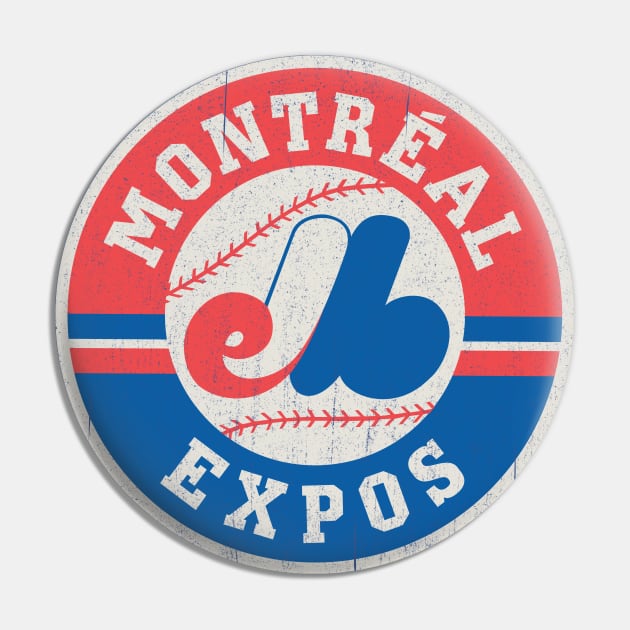 Montreal Expos Vintage Logo Pin by Alema Art