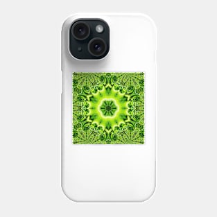 Vegetarian Kaleidoscope, Fruit Fantasy Patterns. 3 Green Peppers Phone Case