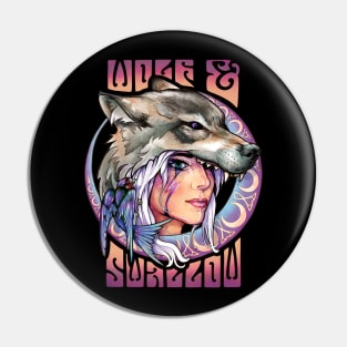 Wolf & Swallow - Art Nouveau [FIRE] Pin