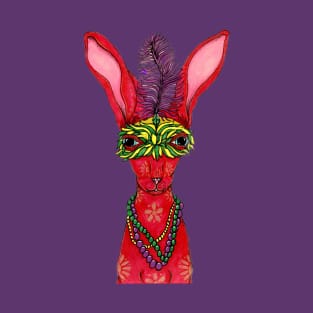 Chinese New Year Rabbit Celebrates Mardi Gras T-Shirt