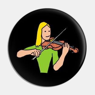 Violinist Playing Violin Pin