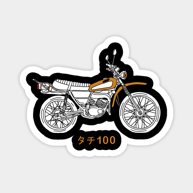 Vintage Motocross Magnet by kalemstudio