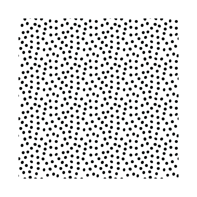 Minimal Black and White Polka Dots by speckled