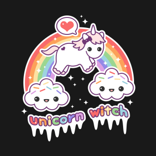 Kawaii Unicorn Witch T-Shirt