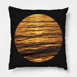 Abstract Ocean Sunset Pillow