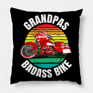 Grandpas badass bike, bagger, coolest grandpas, biker grandpas Pillow