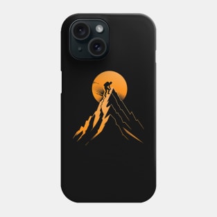 Sunny orange mountain top Phone Case