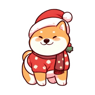 Happy Christmas Shiba Puppy T-Shirt