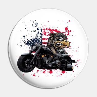 Patriotic Freedom Rider Pin