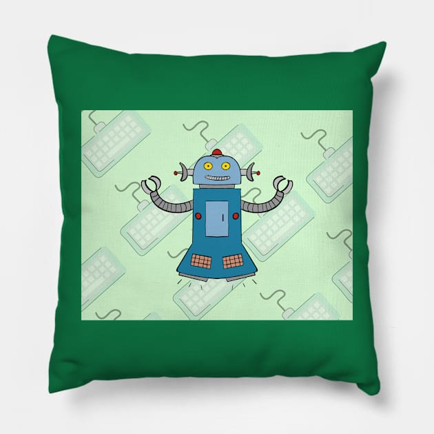 November Keyboard Robot Pillow by Soundtrack Alley